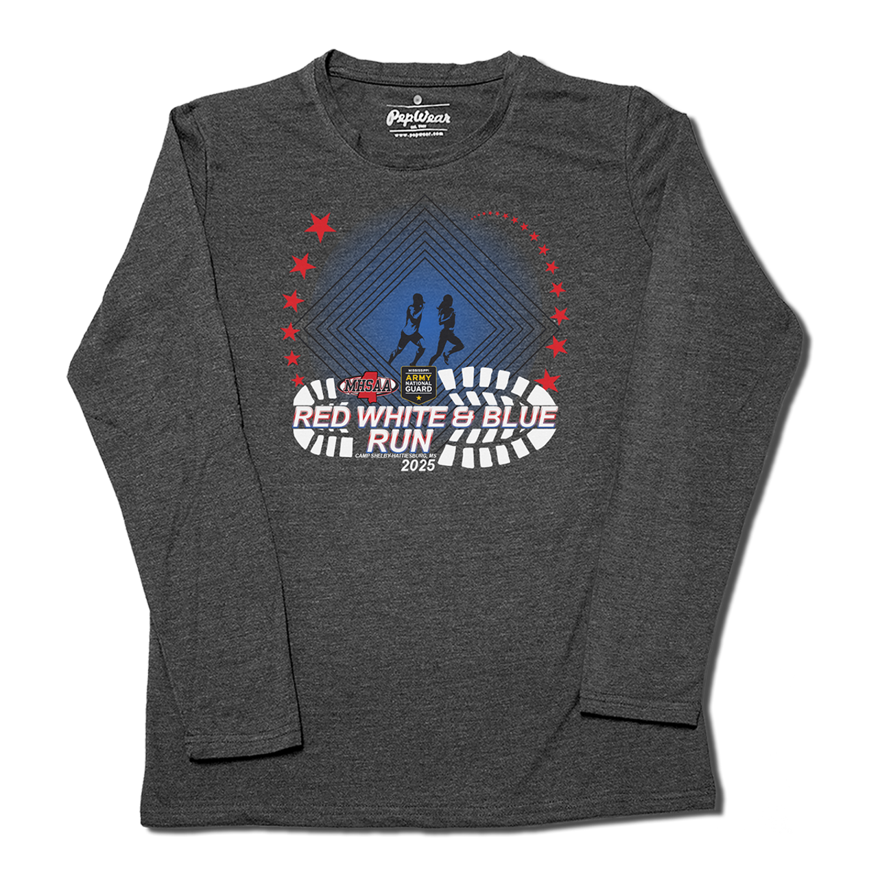 2025 MHSAA  Red, White, & Blue Memorial Run Long Sleeve 2025 MHSAA  Red, White, & Blue Memorial Run Long Sleeve