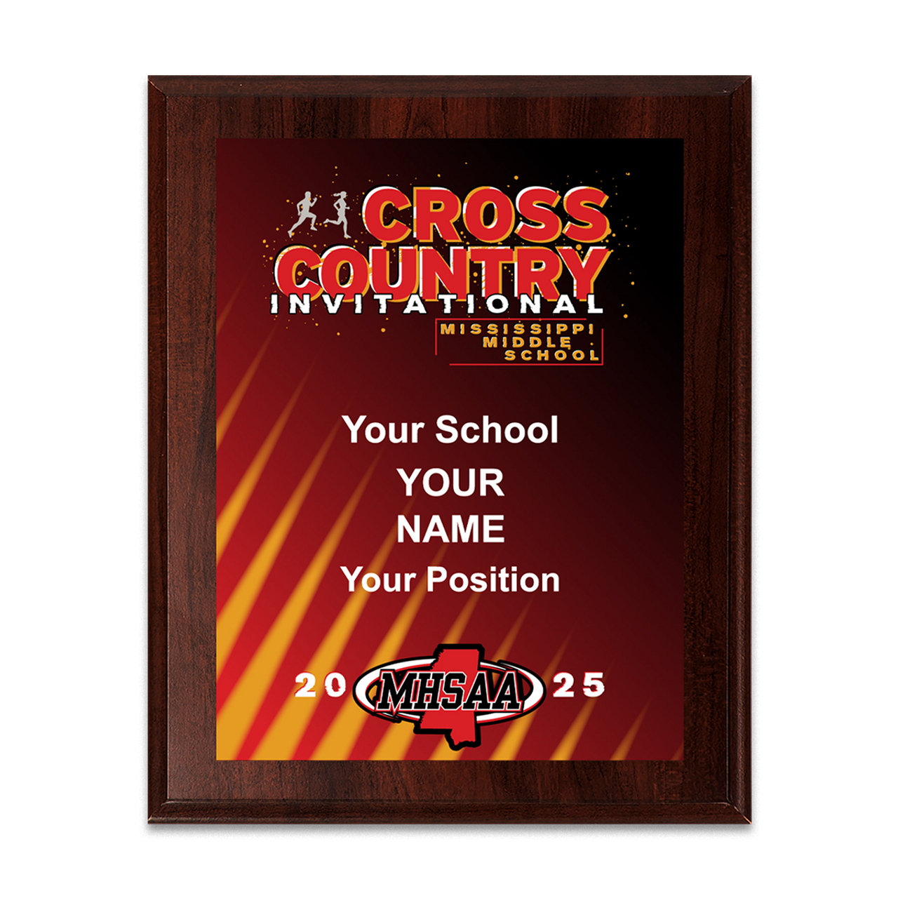 2025 MHSAA Cross Country Invitational 8x10 Plaque