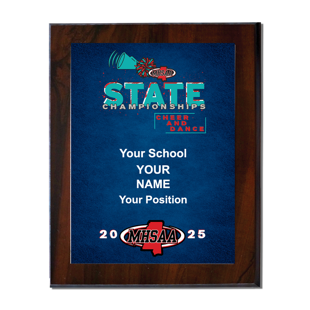 2025 MHSAA Cheer & Dance State Championships 8x10 Plaque