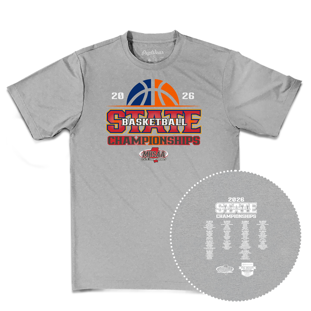 2026 MHSAA State Championships Basketball Performance T-shirt
