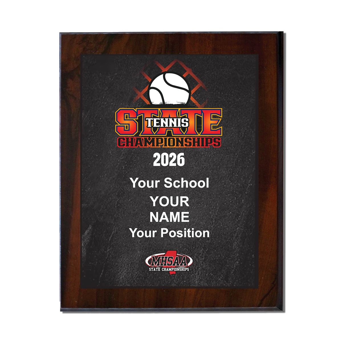 2026 MHSAA Tennis State Championships 8x10 Plaque