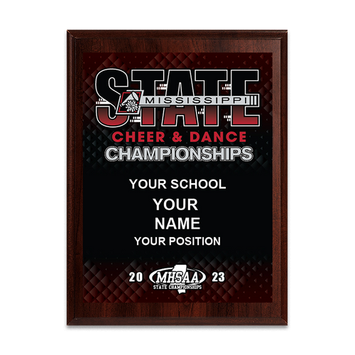 2023 MHSAA State Championships Cheer & Dance 8x10 Plaque