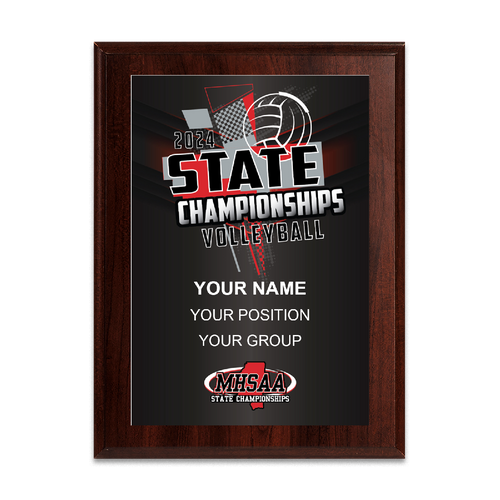 2024 MHSAA Volleyball State Championships 8x10 Plaque