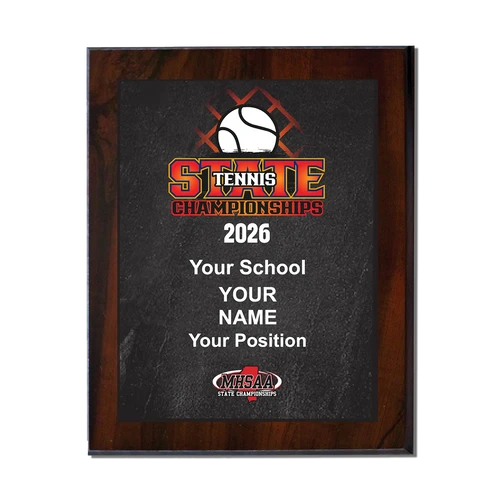2026 MHSAA Tennis State Championships 8x10 Plaque