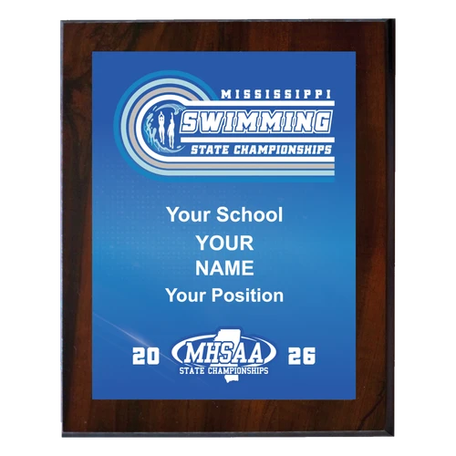 2026 MHSAA State Swimming Championships 8x10 Plaque