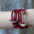 Faith Love Hope - Anchor Bracelet for Men and Women-Durable Wrist Bangle-Unisex Fashion Jewelry (Red Vintage) 