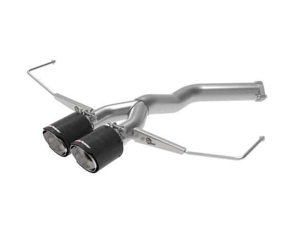 aFe Takeda 3in-2.5in 304 SS Axle-Back Exhaust w/ Carbon Tip 19-20 Hyundai Veloster I4-1.6L(t) - AFE49-37012-C
