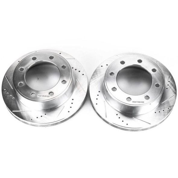 Power Stop 00-05 Ford Excursion Front Evolution Drilled & Slotted Rotors - Pair - POWERSTOPAR8580XPR