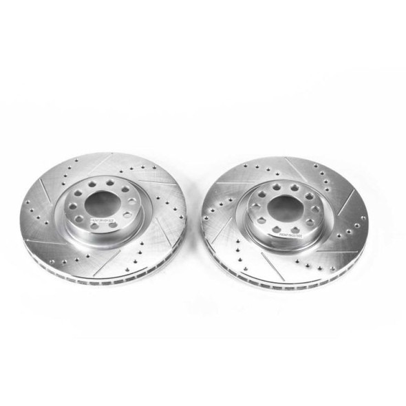 Power Stop 00-04 Audi A6 Quattro Front Evolution Drilled & Slotted Rotors - Pair - POWERSTOPEBR662XPR