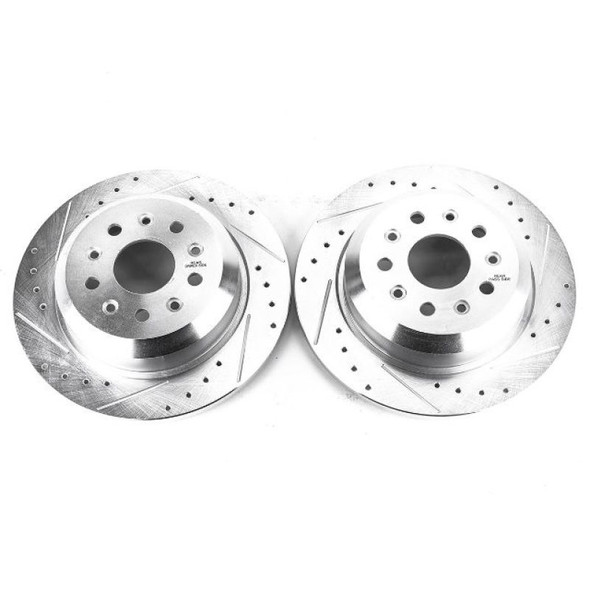Power Stop 18-19 Jeep Wrangler Rear Evolution Drilled & Slotted Rotors - Pair - POWERSTOPAR8388XPR