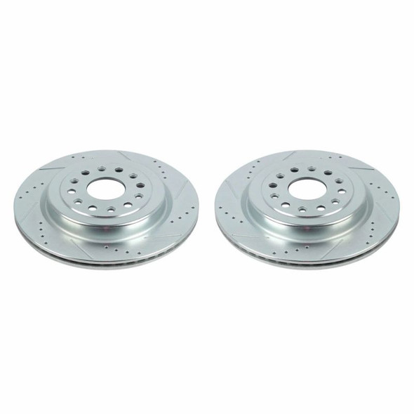 Power Stop 19-20 Ram 1500 Rear Evolution Drilled & Slotted Rotors - Pair - POWERSTOPAR86005XPR