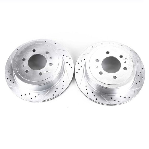Power Stop 04-11 Ford F-150 Rear Evolution Drilled & Slotted Rotors - Pair - POWERSTOPAR8598XPR