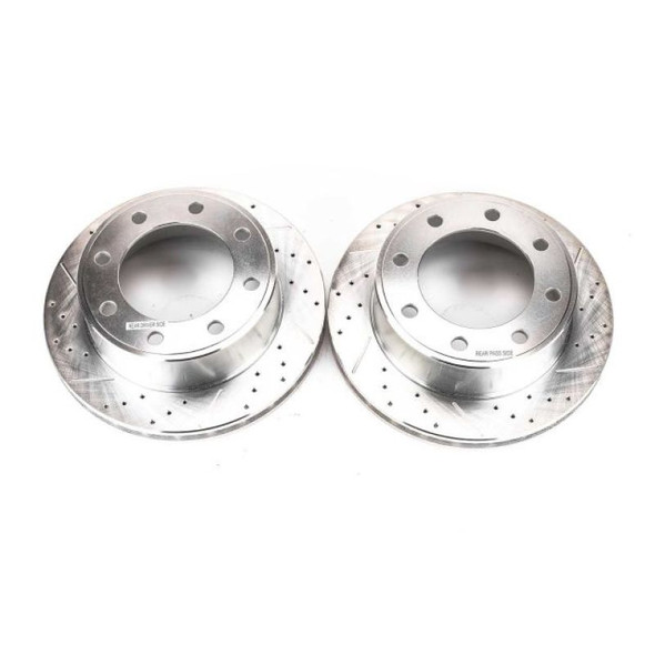 Power Stop 00-05 Ford Excursion Rear Evolution Drilled & Slotted Rotors - Pair - POWERSTOPAR8571XPR