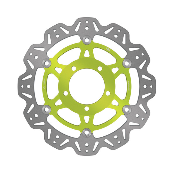 EBC 13-17 Kawasaki ZX-6R ZX 636 E Front Left/Right Vee Floating Green Rotor - EBCPOWERSPORTSVR4155GRN