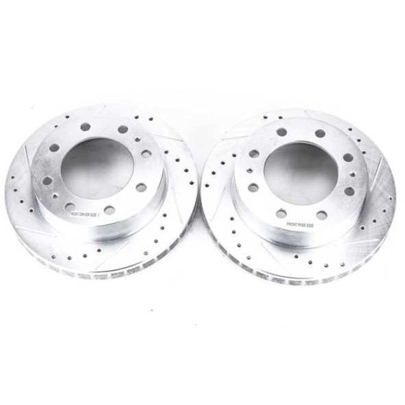 Power Stop 00-05 Cadillac DeVille Front Evolution Drilled & Slotted Rotors - Pair - POWERSTOPAR8642XPR