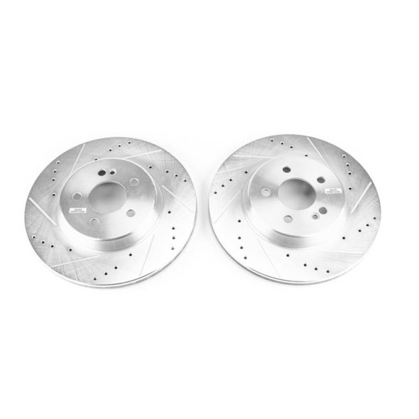 Power Stop 17-18 Mercedes-Benz C43 AMG Rear Evolution Drilled & Slotted Rotors - Pair - POWERSTOPEBR1650XPR