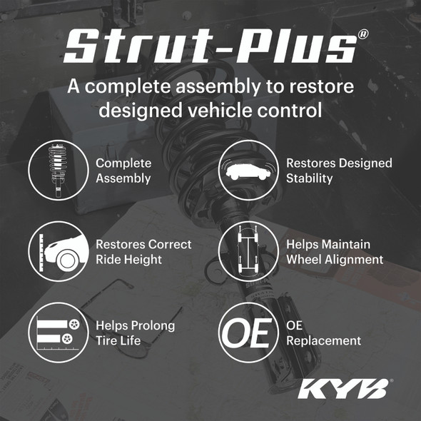 KYB 13-17 Honda Accord 2.4L / 14-15 Accord Hybrid 2.0L Strut Plus Assembly - Front Left - KYBSR4778