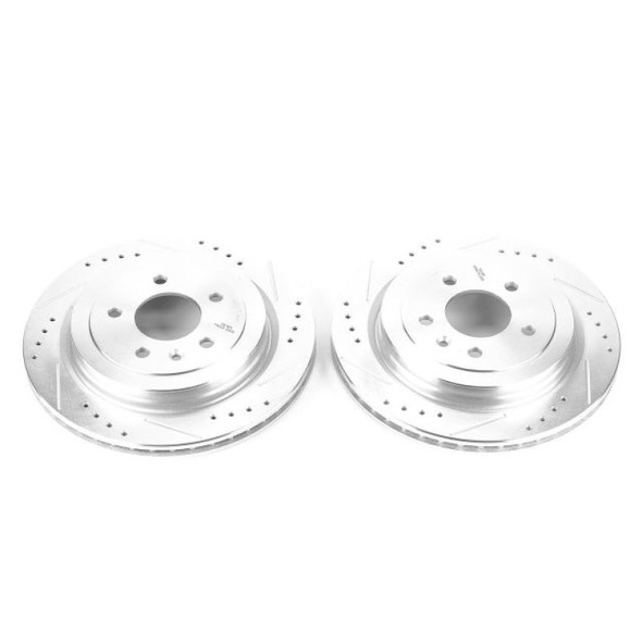 Power Stop 13-18 Cadillac ATS Rear Evolution Drilled & Slotted Rotors - Pair - POWERSTOPAR82158XPR