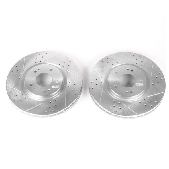 Power Stop 03-06 Mitsubishi Lancer Front Evolution Drilled & Slotted Rotors - Pair - POWERSTOPJBR1109XPR