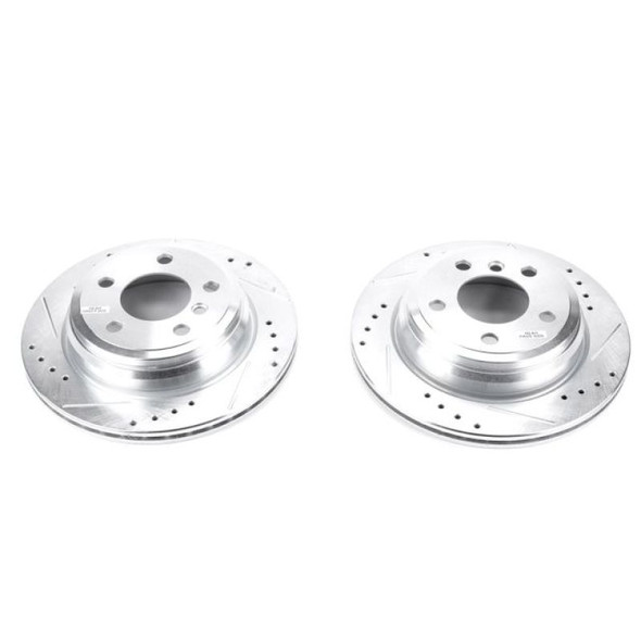 Power Stop 13-18 BMW 320i xDrive Rear Evolution Drilled & Slotted Rotors - Pair - POWERSTOPEBR1442XPR