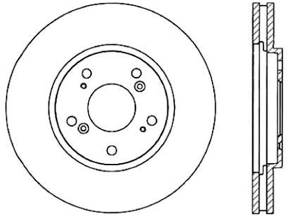 StopTech 91-96 Acura NSX Cryo Slotted Rear Right Sport Brake Rotor - STOPTECH126.40029CSR