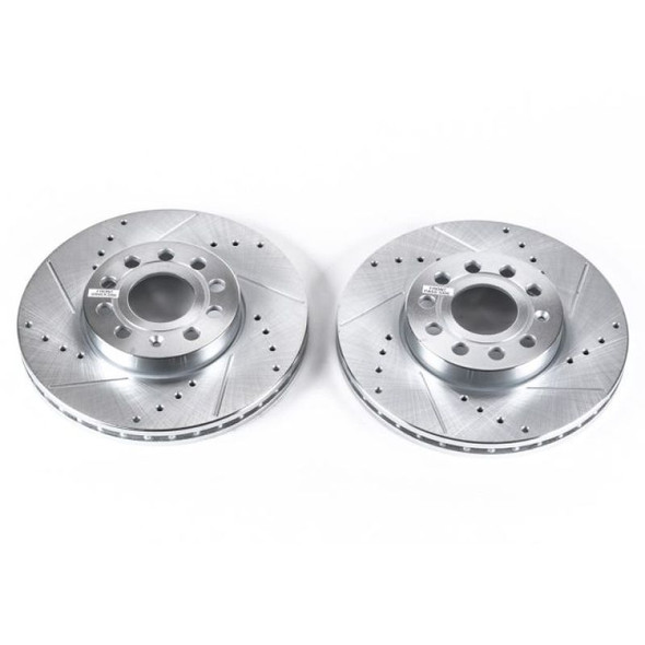 Power Stop 10-13 Audi A3 Front Evolution Drilled & Slotted Rotors - Pair - POWERSTOPEBR830XPR