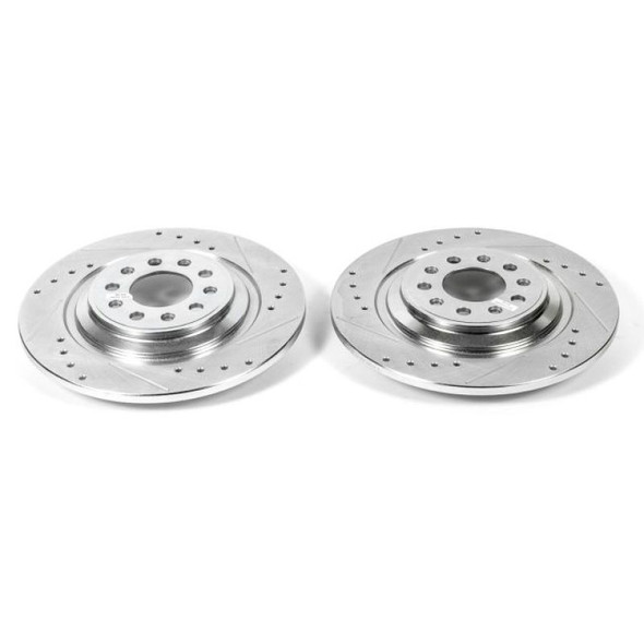 Power Stop 14-19 Jeep Cherokee Rear Evolution Drilled & Slotted Rotors - Pair - POWERSTOPAR83088XPR