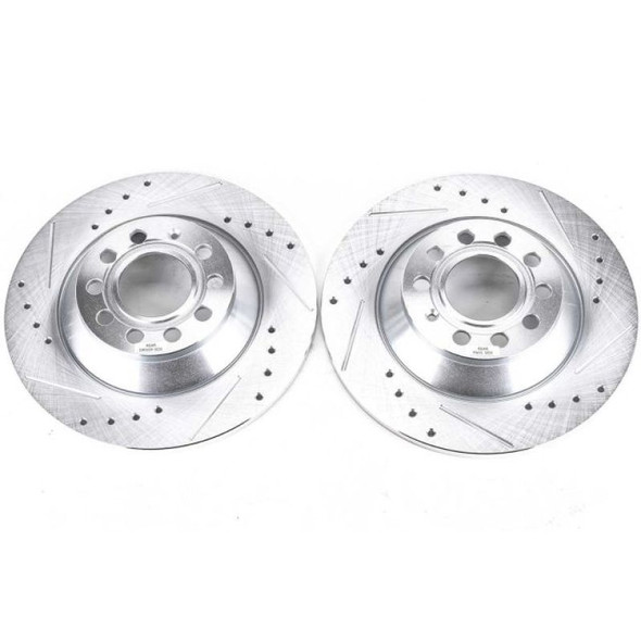 Power Stop 05-11 Audi A6 Rear Evolution Drilled & Slotted Rotors - Pair - POWERSTOPEBR1008XPR
