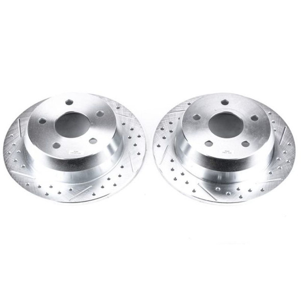 Power Stop 99-04 Jeep Grand Cherokee Rear Evolution Drilled & Slotted Rotors - Pair - POWERSTOPAR8743XPR