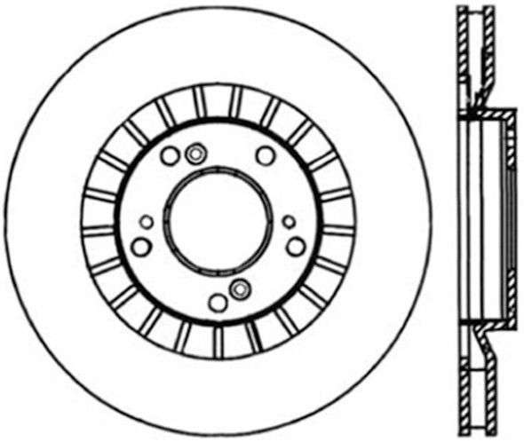StopTech Power Slot 00-09 Honda S2000 CRYO Front Left Slotted Rotor - STOPTECH126.40048CSL