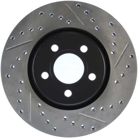 StopTech 03-09 Chrysler PT Cruiser Tur / 03-05 Dodge Neon SRT-4 Front Left Slotted & Drilled Rotor - STOPTECH127.63053L