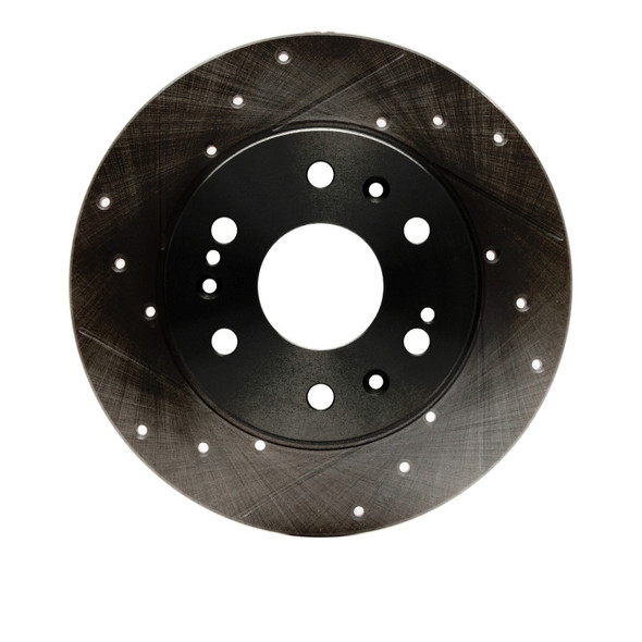 DFC 05-20 Cadillac Escalade Front Left Drilled & Slotted Black Brake Rotor - DFC633-48050L