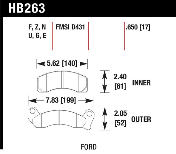 HAWK Ceramic Brake Pad Sets
