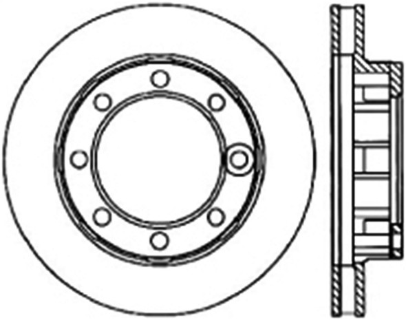 StopTech 71-86 Chevrolet K20 Suburban Cryo Slotted Front Left Sport Brake Rotor - STOPTECH126.68001CSL