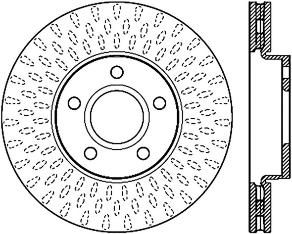 StopTech Slotted Sport Brake Rotor - STOPTECH126.61100SR