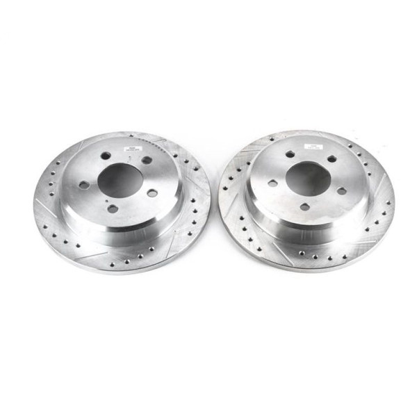 Power Stop 95-01 Ford Explorer Rear Evolution Drilled & Slotted Rotors - Pair - POWERSTOPAR8552XPR