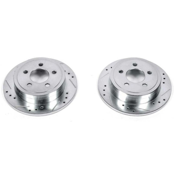 Power Stop 03-07 Jeep Liberty Rear Evolution Drilled & Slotted Rotors - Pair - POWERSTOPAR8768XPR
