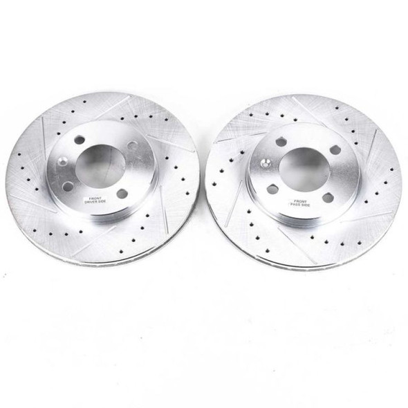Power Stop 95-02 Volkswagen Cabrio Front Evolution Drilled & Slotted Rotors - Pair - POWERSTOPEBR251XPR