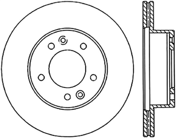 StopTech 89-92 Mazda RX-7 Slotted & Drilled Right Front Rotor - STOPTECH127.45022R
