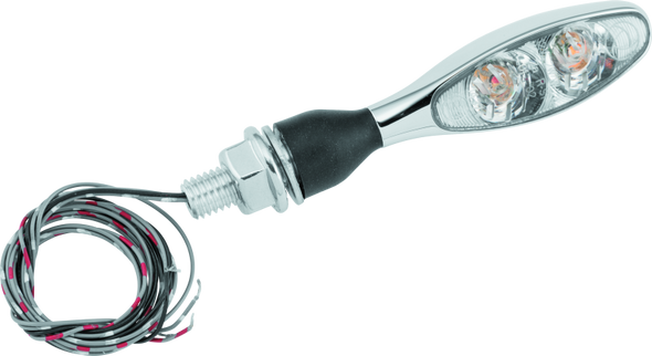 Kuryakyn Micro 1000 Dual Fuction Clear Lens Red/Red/Amber Chrome - KURYAKYN2532