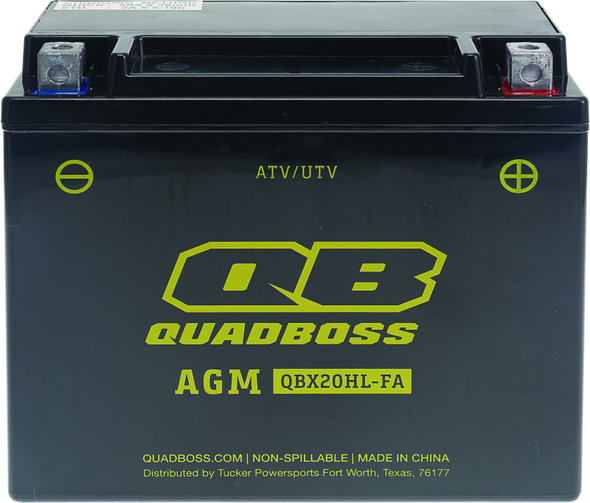 QuadBoss Maintenance-Free AGM Battery QBX20HL-FA - QUADBOSS401385