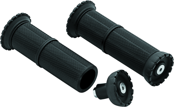 Kuryakyn Riot Universal Grips 7/8in Satin Black - KURYAKYN3587