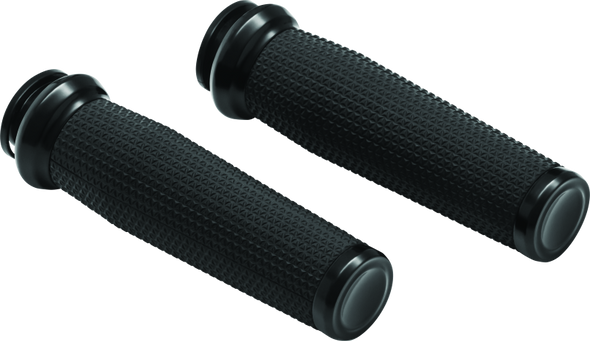 Kuryakyn Thresher Grips 18-Up Indian Models Black - KURYAKYN5961