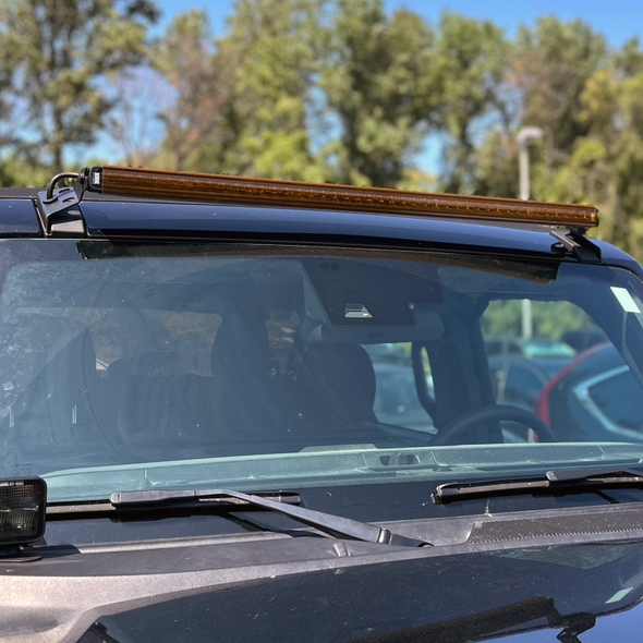 Borne Off-Road Light Bar Cover Single Row 50in Amber - BORNEOFF-ROADBNLT-COV-SS50YL