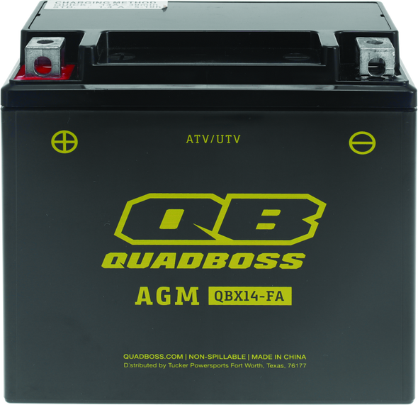 QuadBoss Maintenance-Free AGM Battery QBX14-FA - QUADBOSS401383