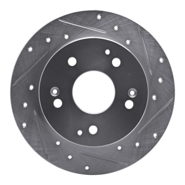 R1 97-01 Acura Integra Rear Right Drilled & Slotted Silver Brake Rotor - R1CONCEPTS631-59026R