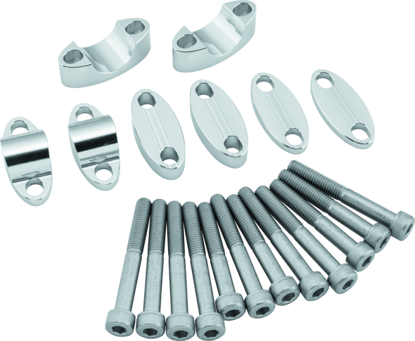 BikeMaster Aluminum Handlebar Riser 1in Silver - BIKEMASTER152270