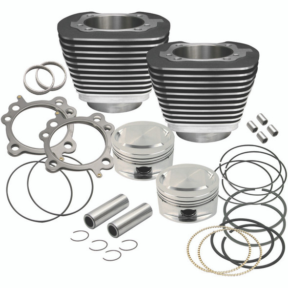 S&S Cycle 99-06 BT Replacement 3-7/8in Bore Cylinder & Piston Kit For S&S 95in Big Bore Kits- Wblack - S&SCYCLE910-0204