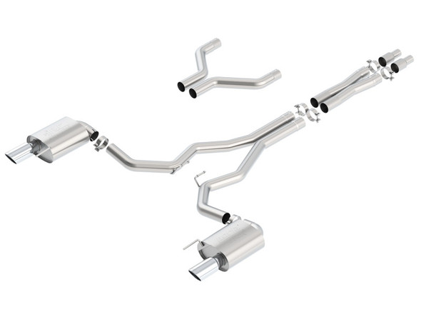 Borla Atak Cat-Back 15-17 Ford Mustang GT 5.0L V8 MT/AT 3in pipe 4in tip - MSM-T-4359484