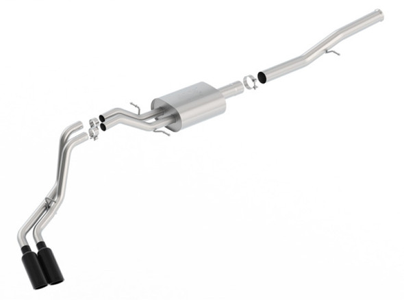 Borla 14+ Chevy Silverad1500 EC STD/CC Short 143.5in WB ATAK Cat-Back Exhaust w/ Black Chrome Tip - MSM-T-199088